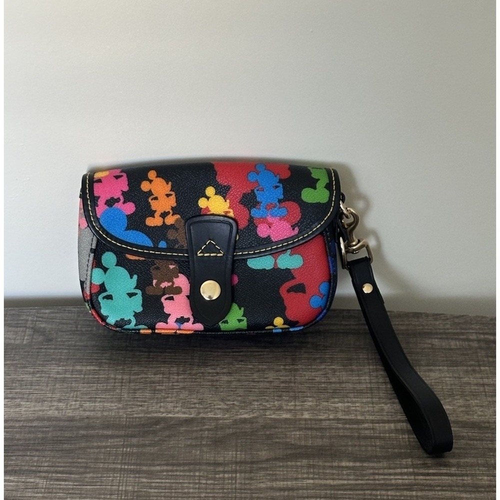 DOONEY & BOURKE Disney Park Wonder Mickey Silhouette Multicolor‎ Wristlet